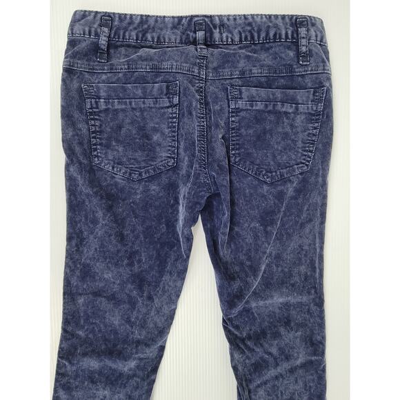 Free‎ People Womens 27 Corduroy Chino Straight Leg Mid Rise Navy Blue Pants - Picture 5 of 12